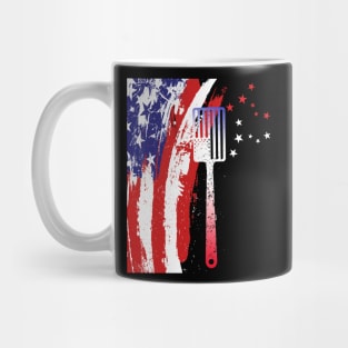 American map and Flag, 4th of July, happy independence day God Bless America Mug